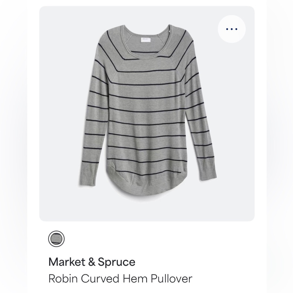 Market & Spruce Stitch Fix Large grey and blue light weight sweater